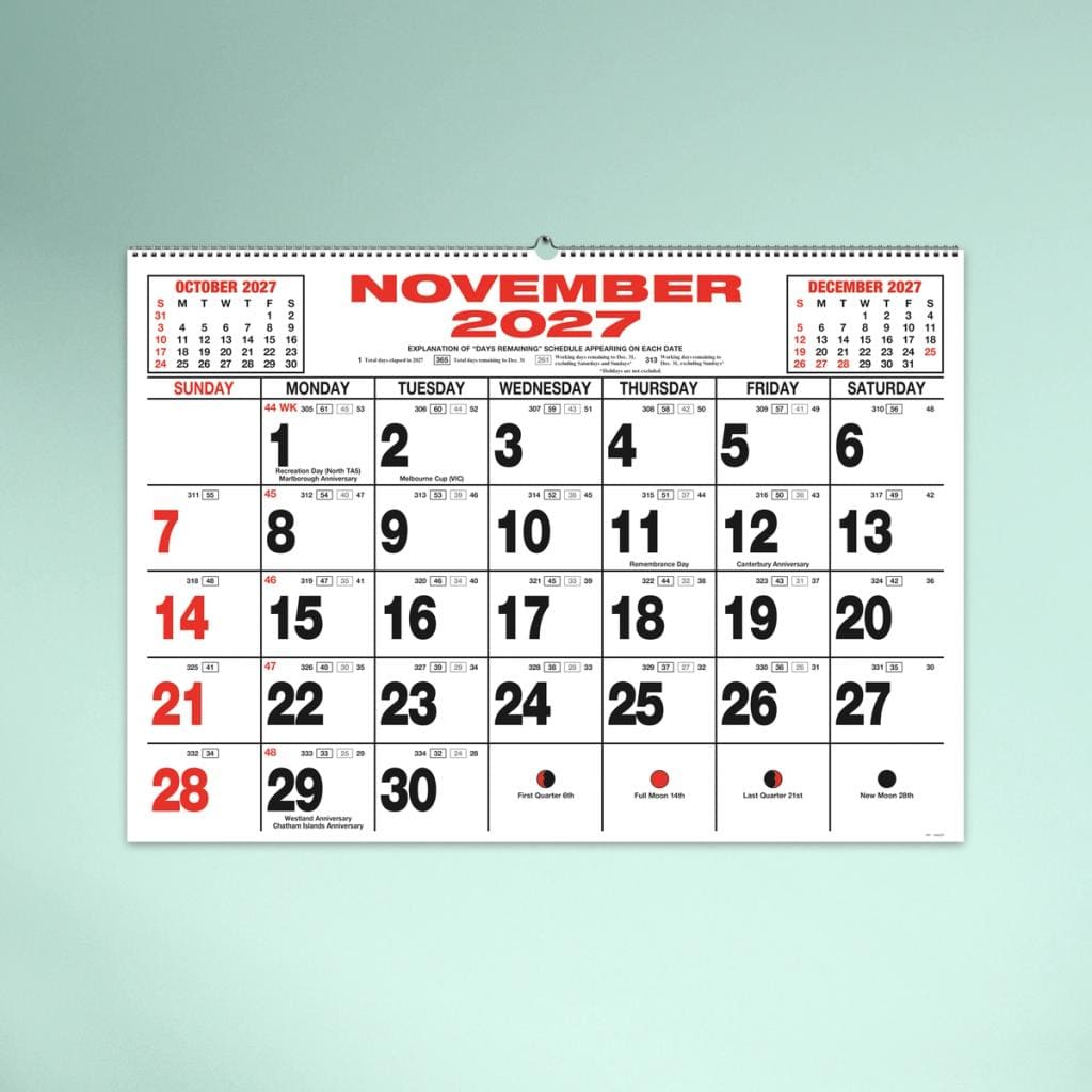 King Size Wall Calendar
