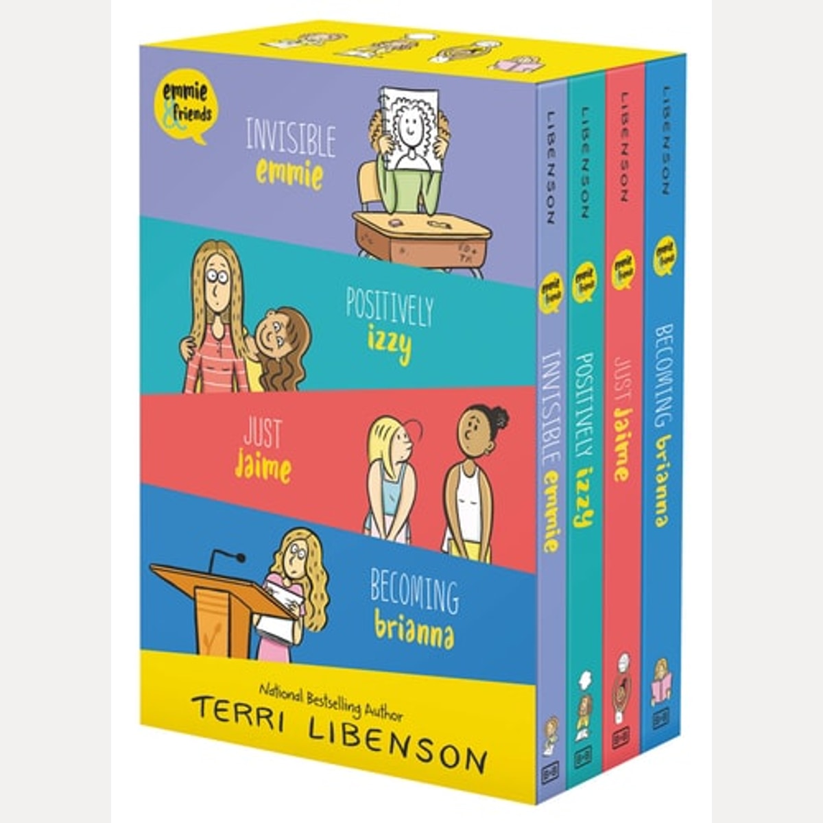 Emmie & Friends 4-Book Box Set Invisible Emmie, Positively Izzy, Just Jaime, Becoming Brianna