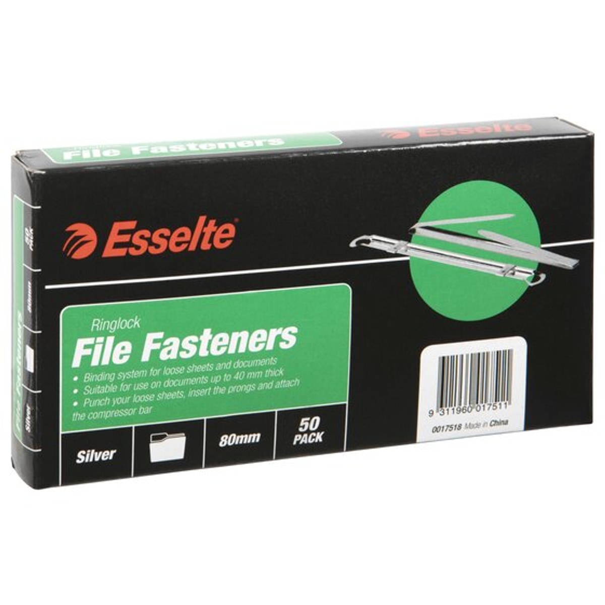 Esselte Ringlock File Fasteners 50 Pack