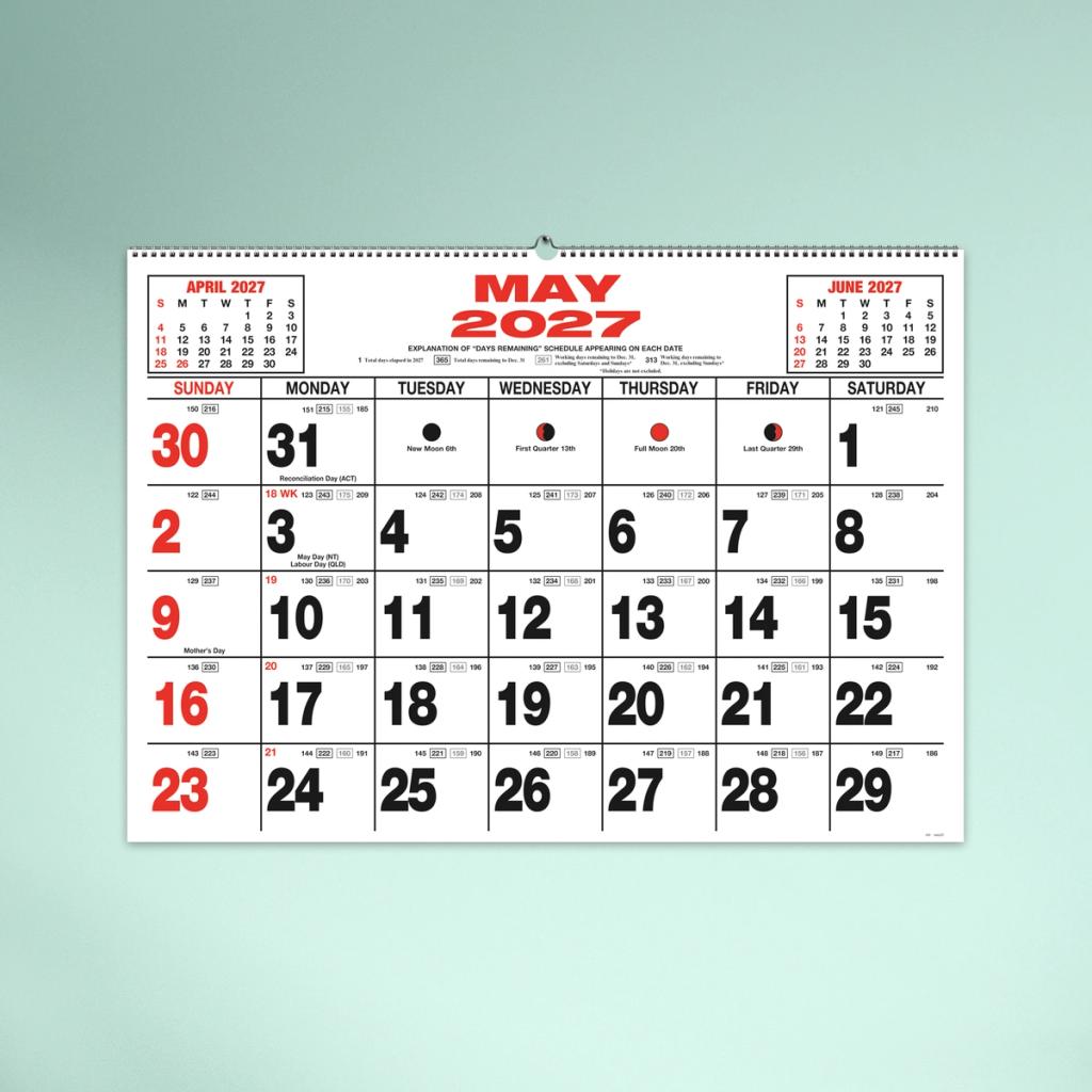 King Size Wall Calendar