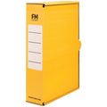 FM Storage Carton Yellow Foolscap Sturdy Cardboard Document Filing Box