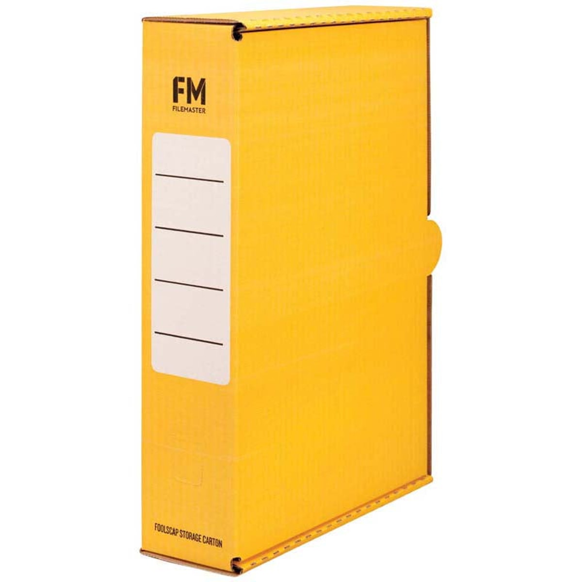 FM Storage Carton Yellow Foolscap Sturdy Cardboard Document Filing Box