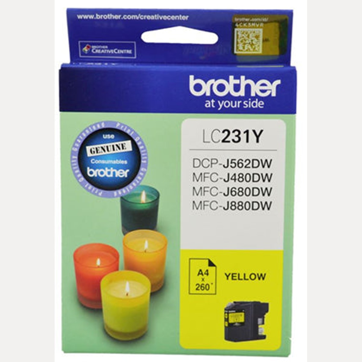 INK CART OEM BROTHER LC231Y YELLOW INK CARTRIDGE