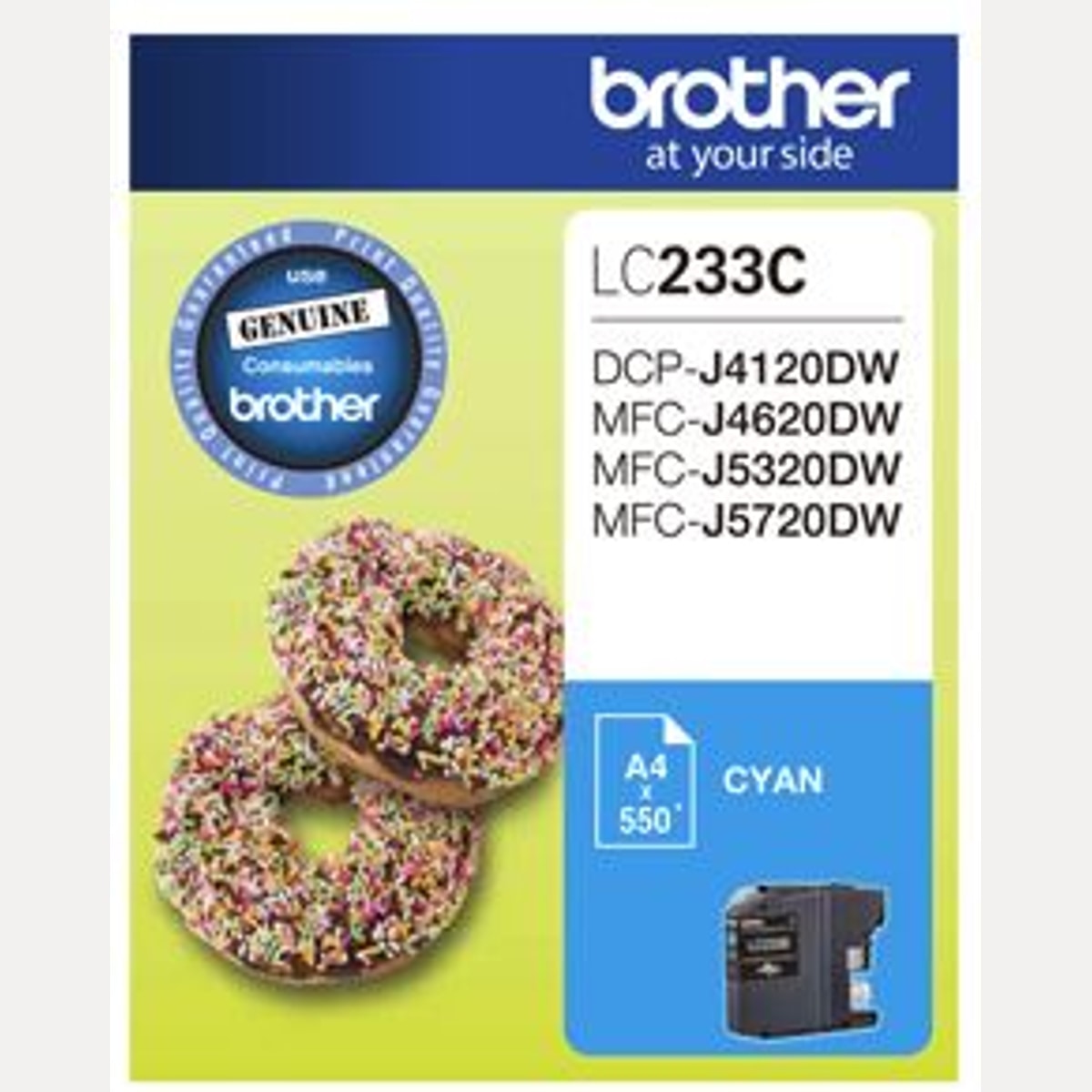 INK CART OEM BROTHER LC233C CYAN INK CARTRIDGE