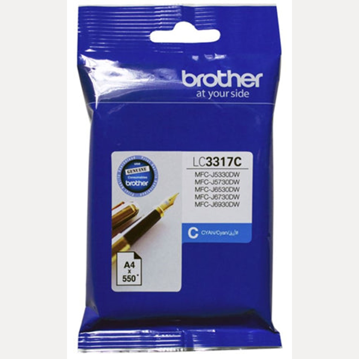 INK CART OEM BROTHER LC3317C CYAN INK CARTRIDGE