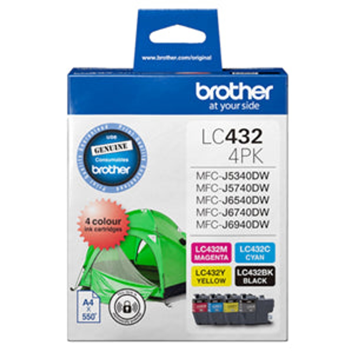 INK CART OEM BROTHER LC4324PKS 4-PACK INK CARTRIDGE (B/C/M/Y)