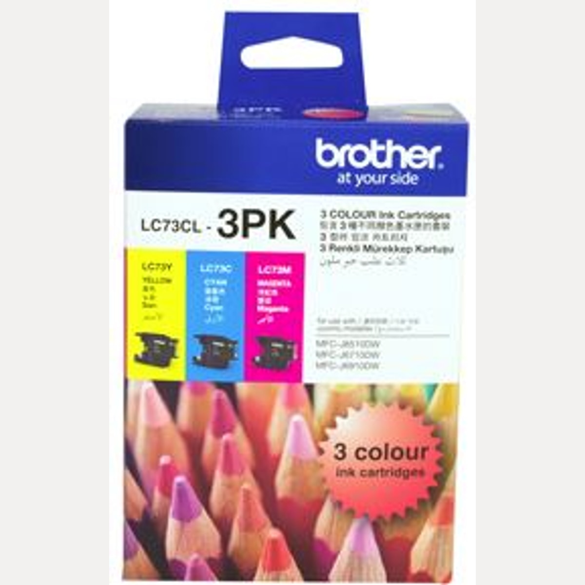 INK CART OEM BROTHER LC73CL3PK COLR 3PK