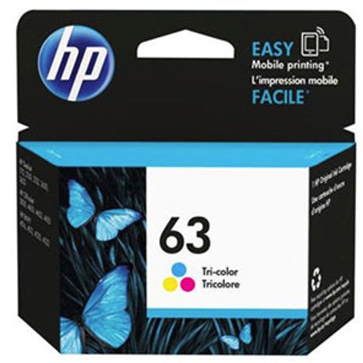 INK CART OEM HP 63 TRI COLOUR F6U61AA
