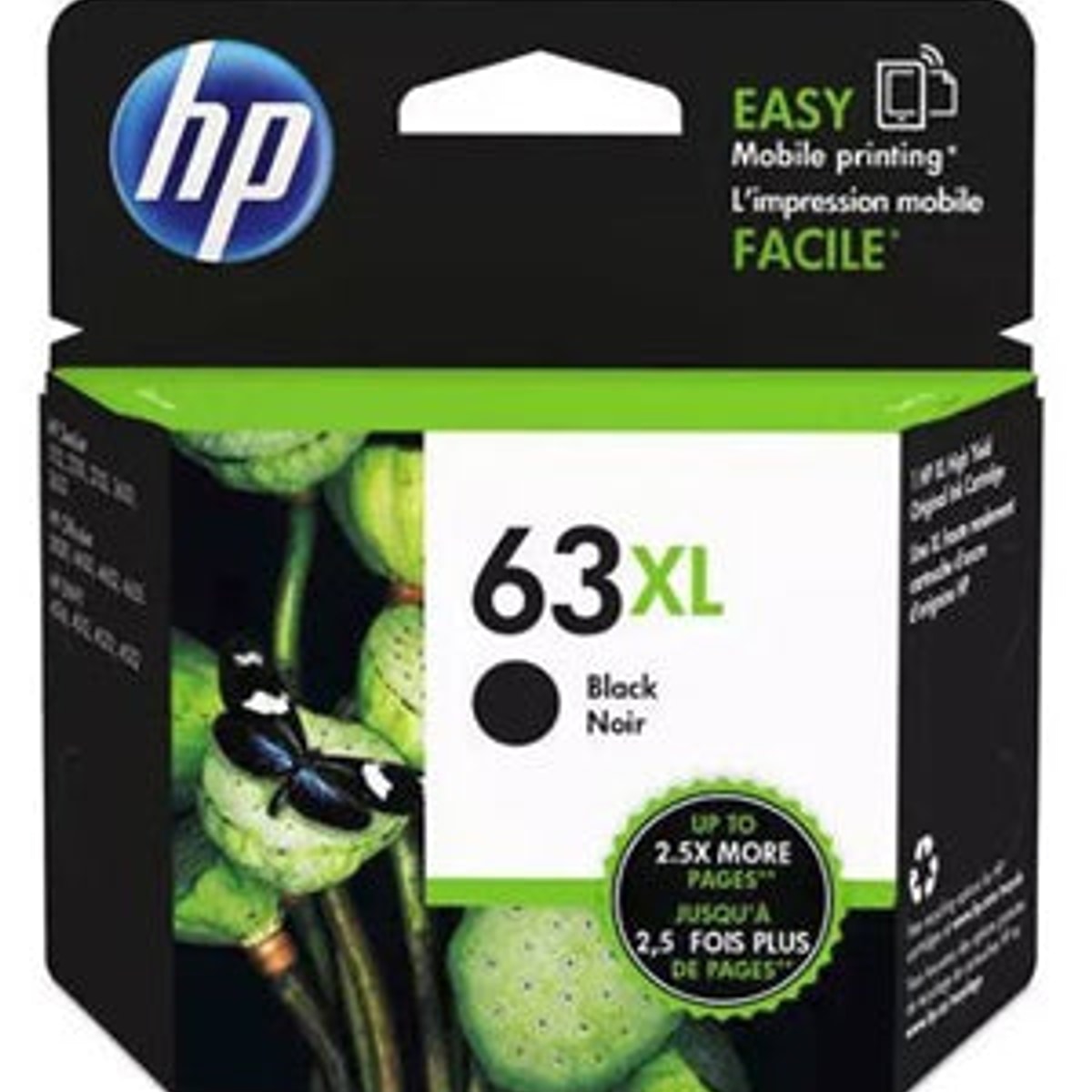 INK CART OEM HP 63XL BLACK F6U64AA