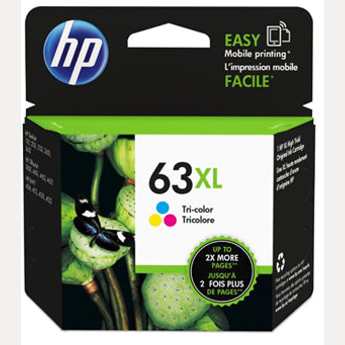 INK CART OEM HP 63XL TRI-COLOUR HIGH YIELD INK CARTRIDGE