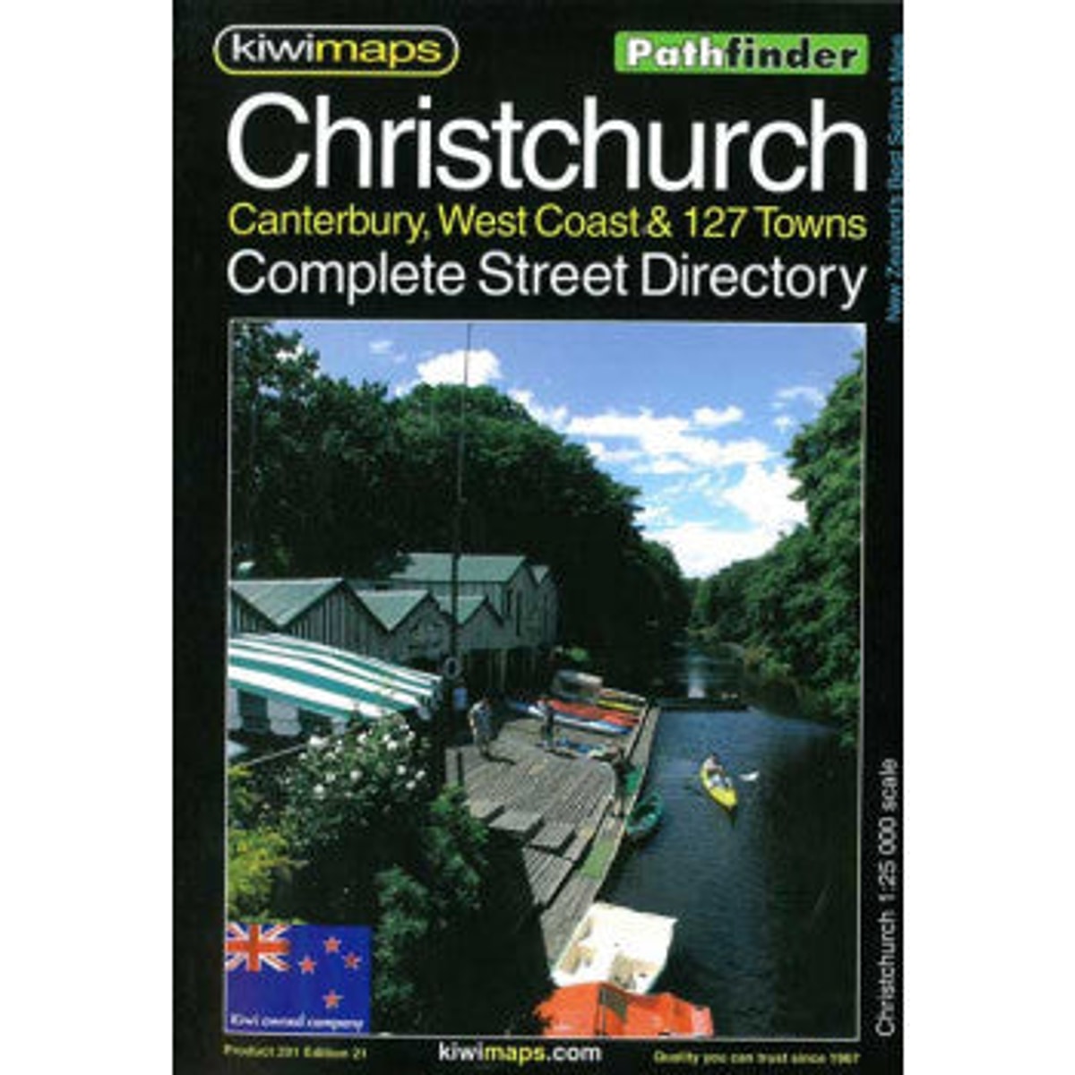Kiwimaps Pathfinder Christchurch, Canterbury, West Coast and 127 Towns Map 201