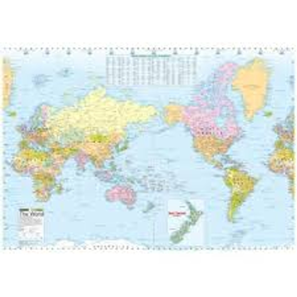 KiwiMaps The World Laminated Map 142L