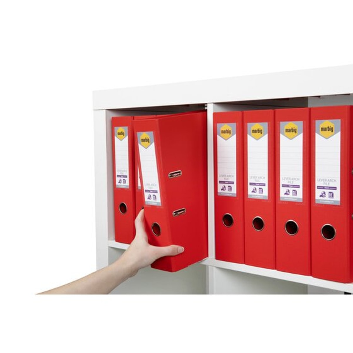 Marbig Lever Arch File A4 PE Bright Red