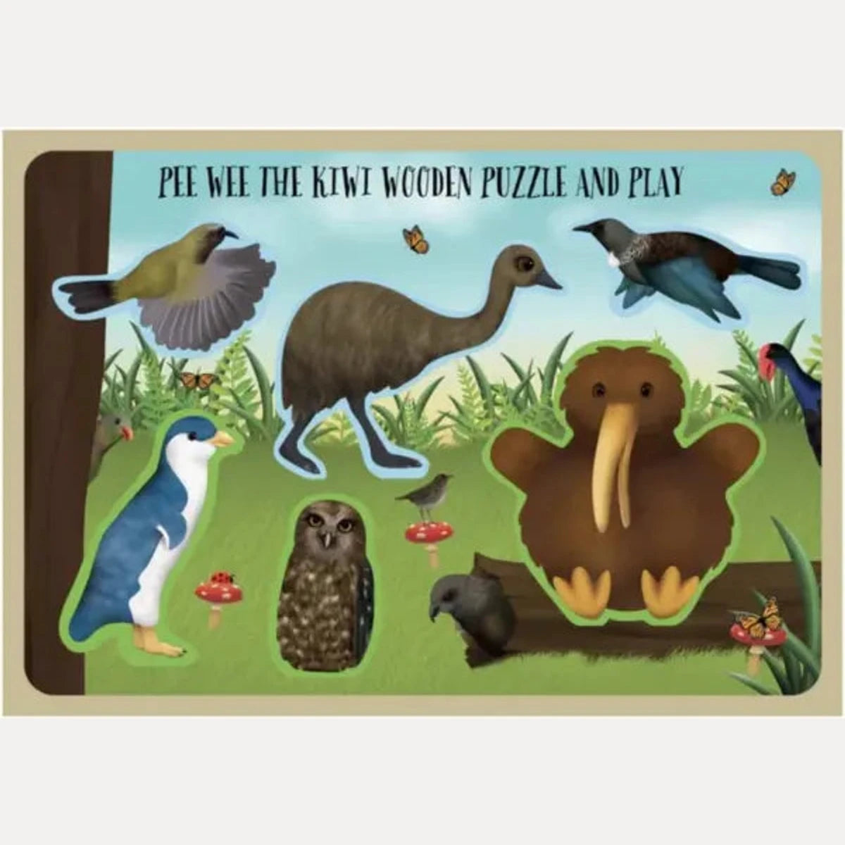 Pee Wee the Kiwi Wooden Puzzle and Play