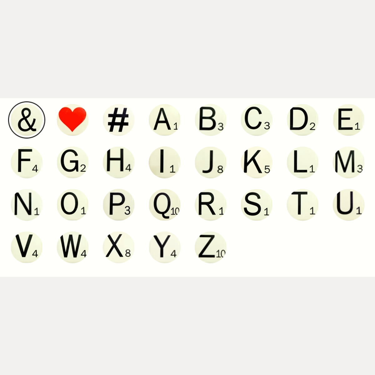 SCRABBLE LETTERS MAGNET