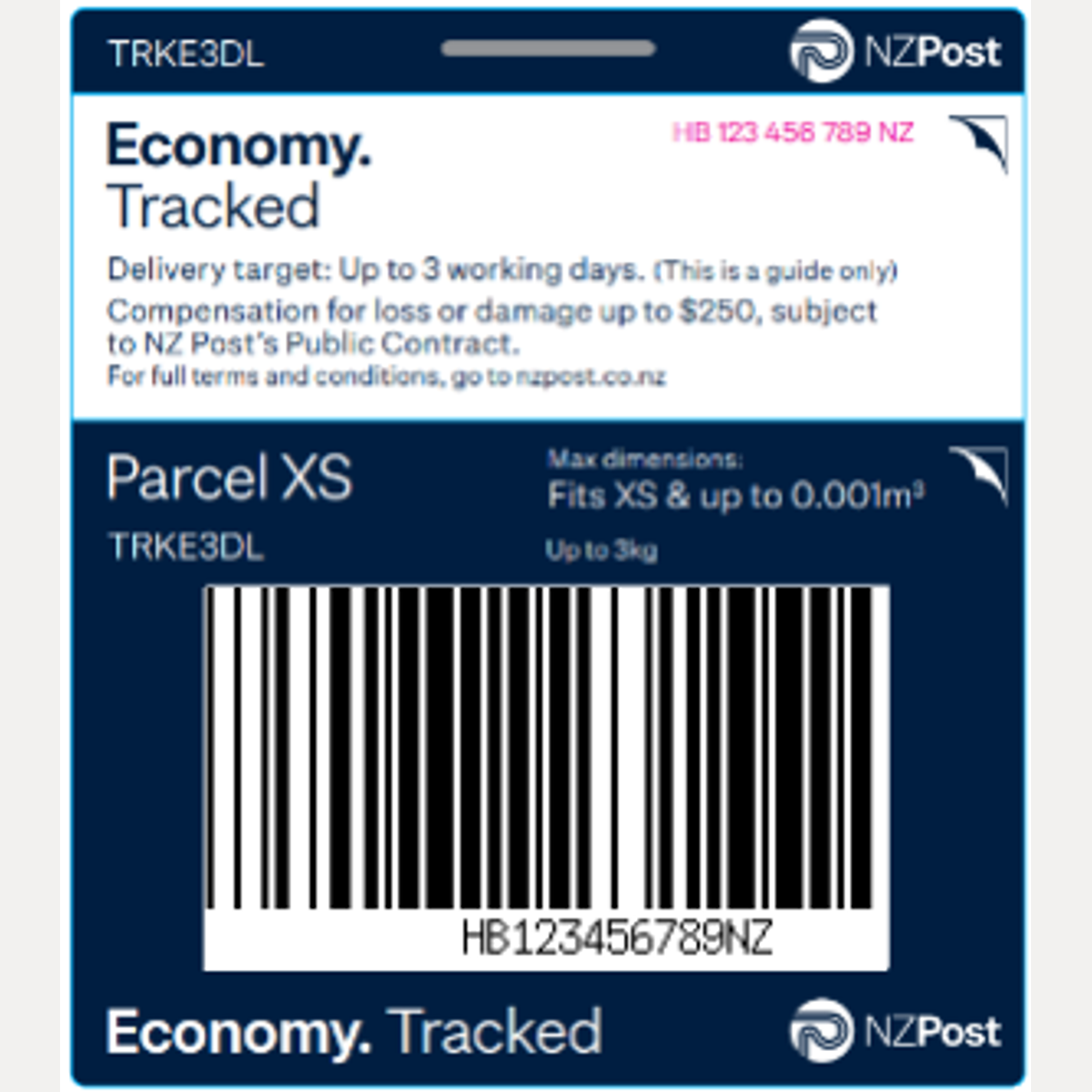 TICKET 3KG ECONOMY DL XS TRKE3DL