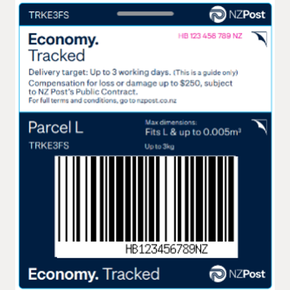 TICKET 3KG ECONOMY FS L TRKE3FS