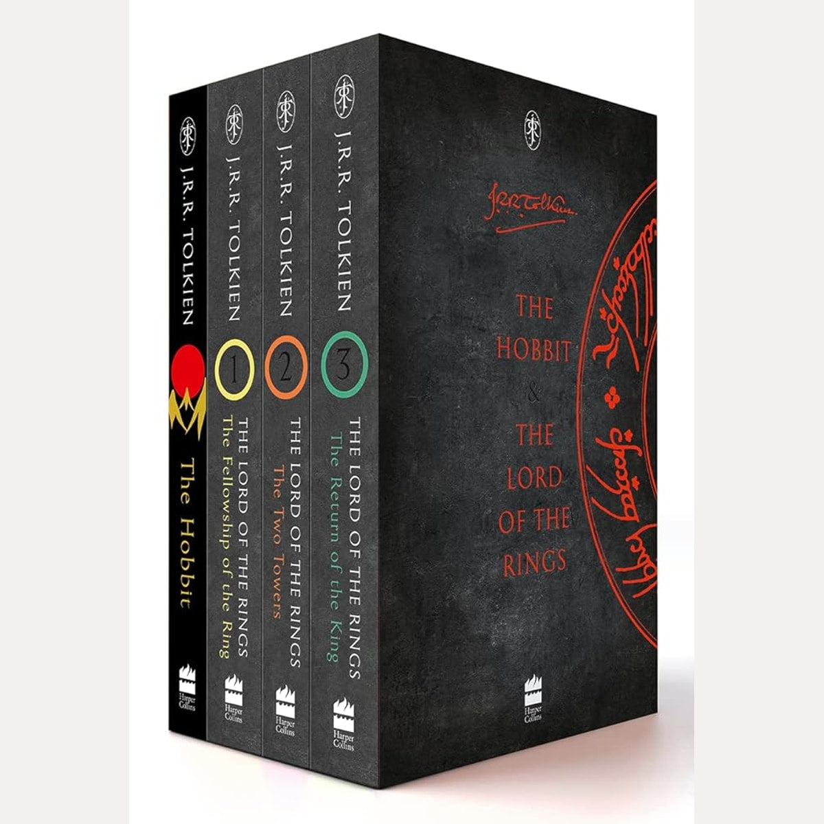 Tolkien 4 book boxed set (The Hobbit, The Fellowship of the Ring, The Two Towers, The Return of the King) cover image